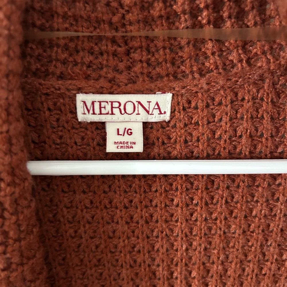 Merona Rust Open-Front Cardigan - Picture 4 of 5